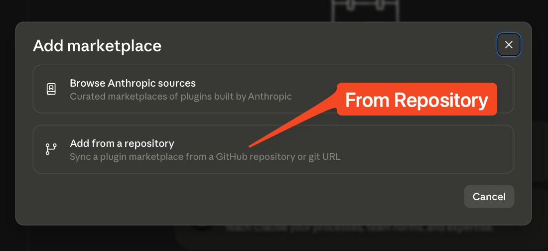 Add from a repository